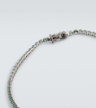 Shay Jewelry 18kt black gold tennis bracelet with emeralds
