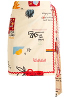 Never Fully Dressed Poema Jaspre Mini Wrap Skirt Cream