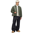Kenzo Khaki Kenzo Paris 'KENZO Weave' Quilted Down Bomber Jacket