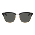 Gucci Black and Gold Square Sunglasses