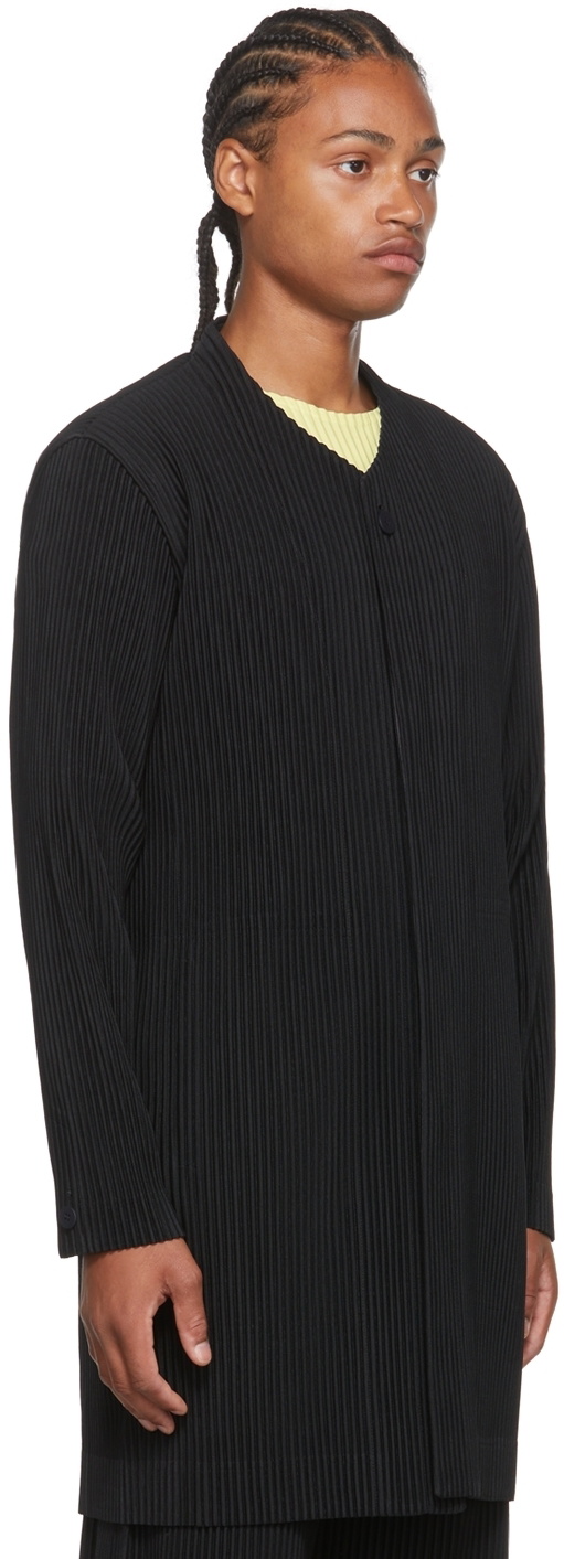 Homme Plissé Issey Miyake Black Tailored Pleats 1 Coat Homme 