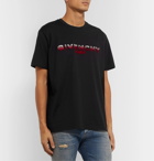 Givenchy - Slim-Fit Logo-Flocked Cotton-Jersey T-Shirt - Black