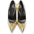 Versace Gold Palazzo Pumps