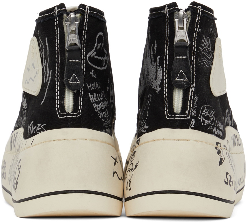 R13 Denim Collection Sneakers Kurt High Top - Black