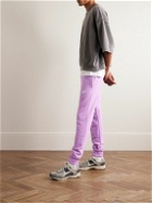 Nike - Sportswear Club Slim-Fit Logo-Embroidered Cotton-Blend Jersey Sweatpants - Purple