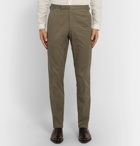 Richard James - Army-Green Stretch-Cotton Twill Suit Trousers - Green