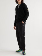 Stone Island - Logo-Appliquéd Wool-Blend Zip-Up Hoodie - Black