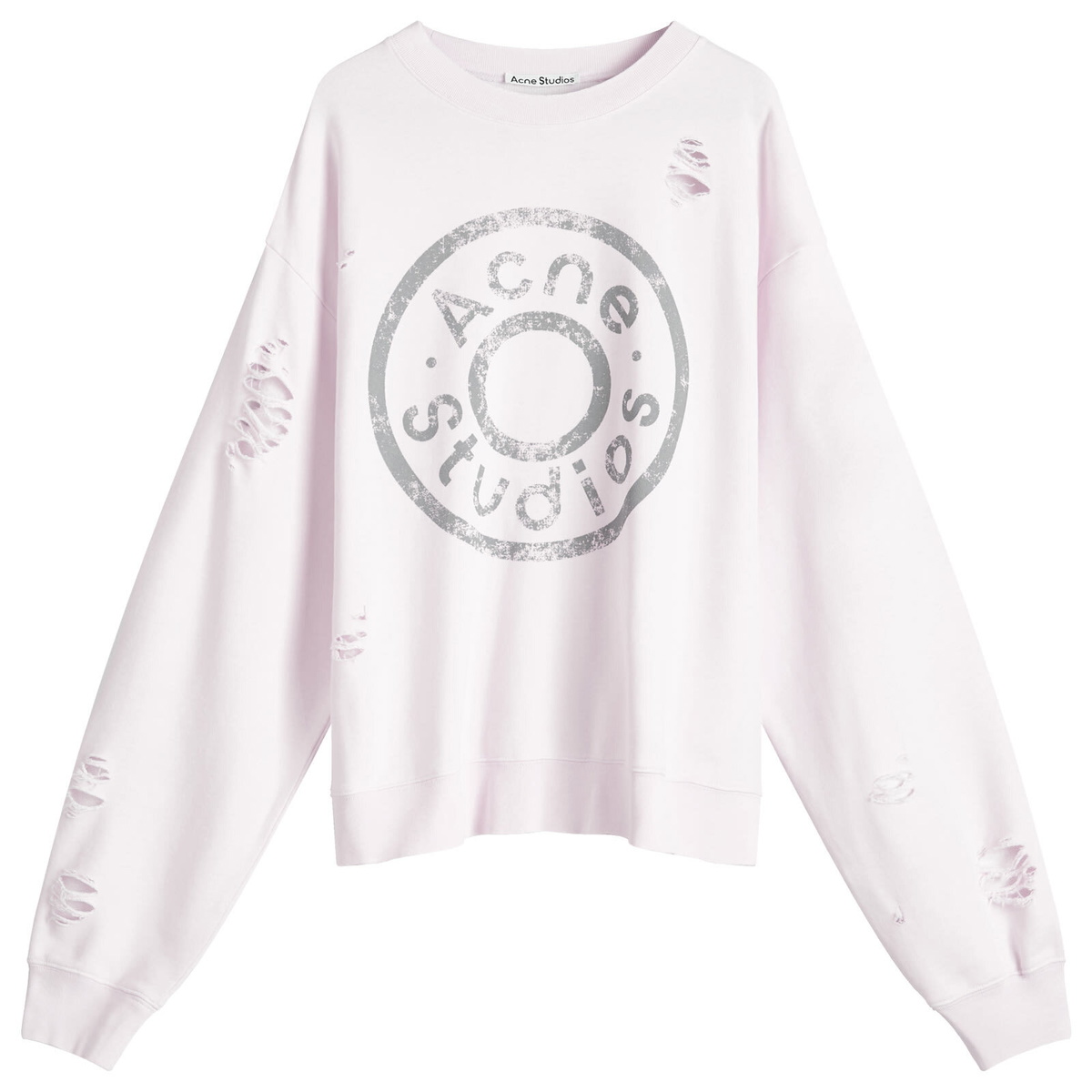 Acne Studios Men's Franziska Button Logo Sweatshirt in Faded