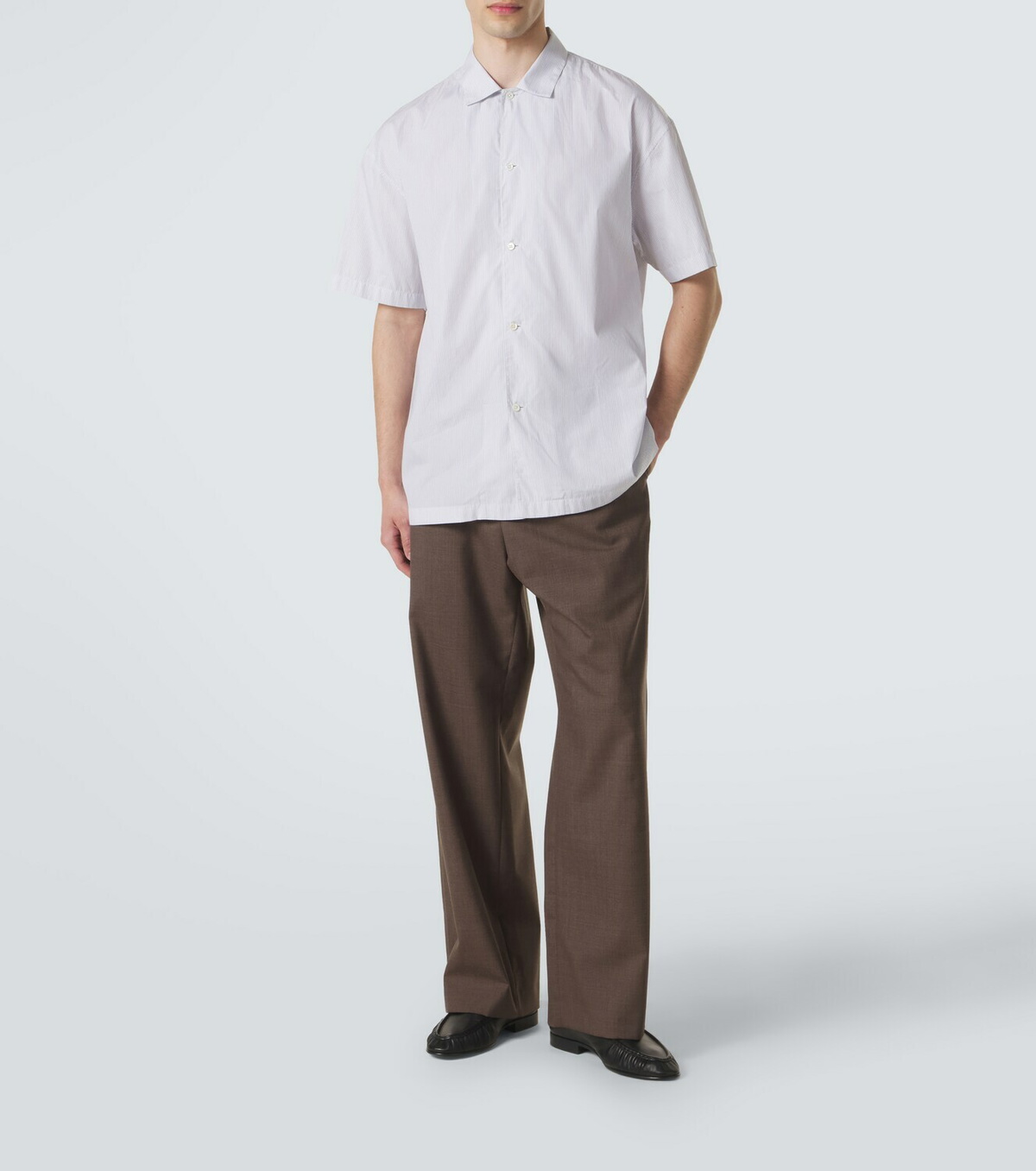 The Row Palone striped cotton shirt