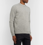 Mr P. - Mélange Shetland Wool Sweater - Gray