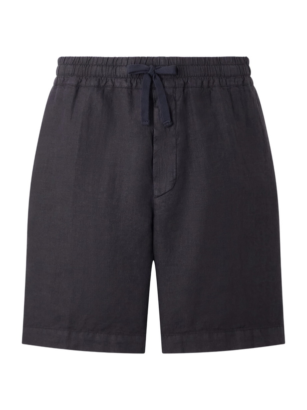 Photo: Altea - Samuel Straight-Leg Linen Drawstring Shorts - Blue