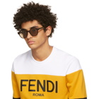 Fendi Brown Oval Sunglasses