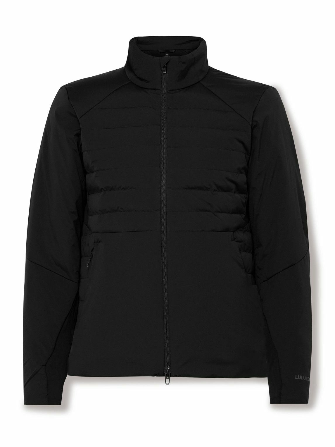 Lululemon - Cold-Terrain Mesh-Trimmed Jersey Half-Zip Hooded Jacket - Black  Lululemon