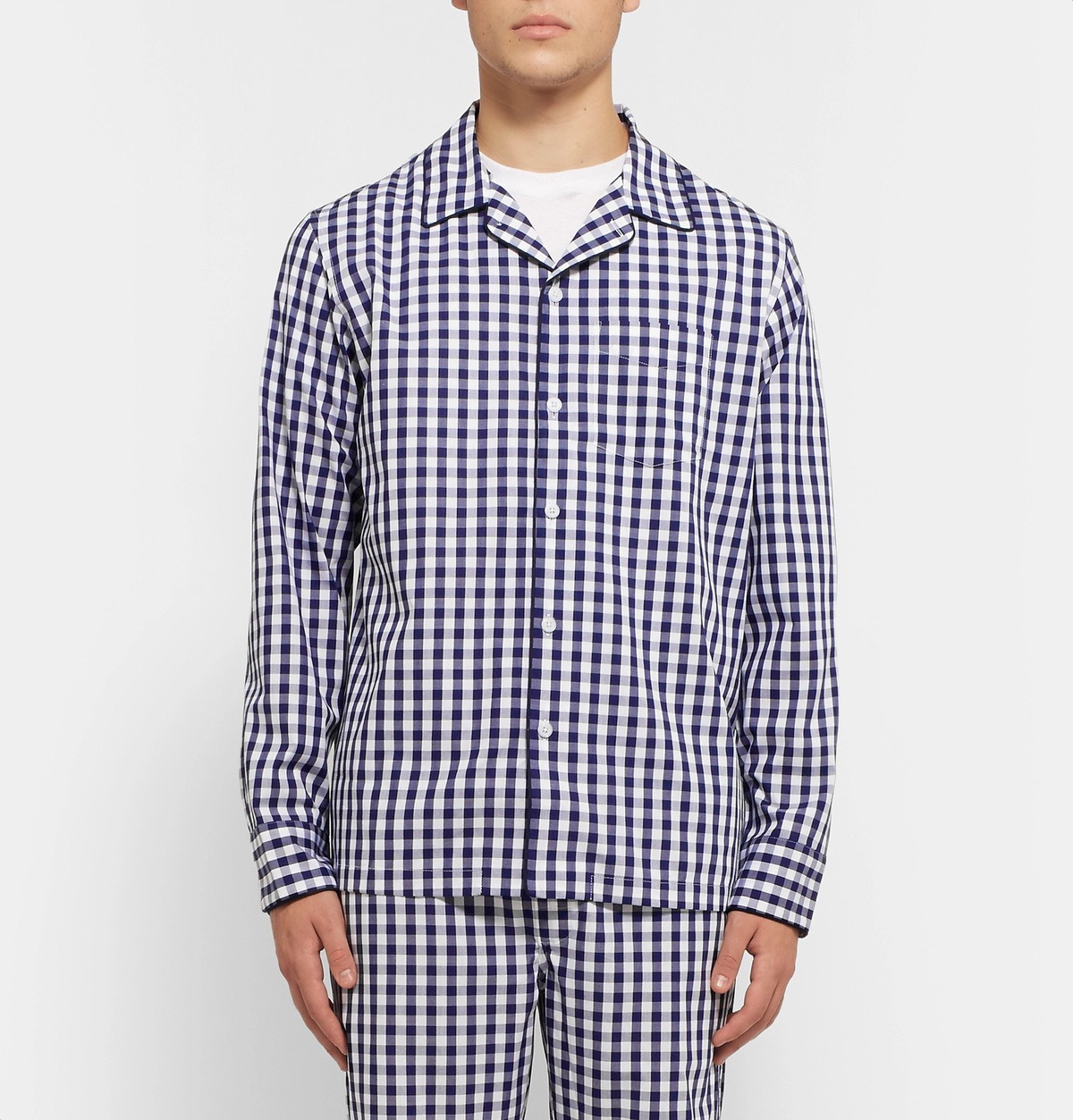 Sleepy Jones - Henry Gingham Cotton Pyjama Shirt - Blue