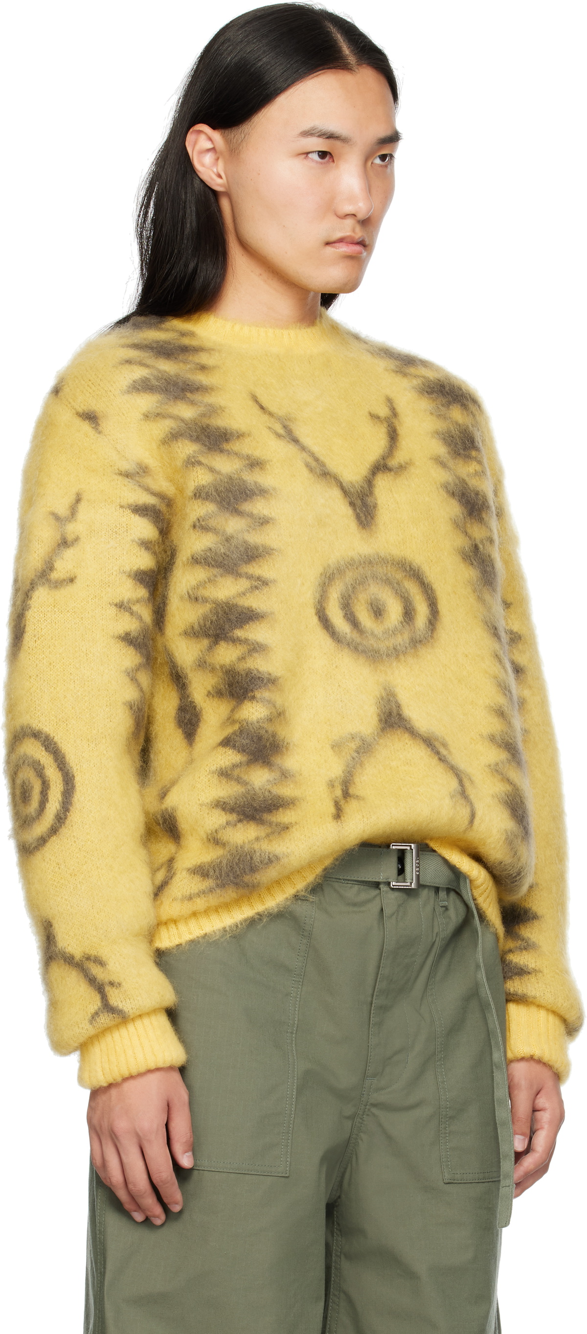 South2 West8 Yellow Mohair Sweater