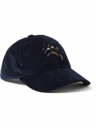De Bonne Facture - Embroidered Cotton-Corduroy Baseball Cap - Blue