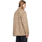 Casablanca Beige Monogram Wool Overshirt