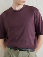Canali - Cotton-Jersey T-Shirt - Burgundy
