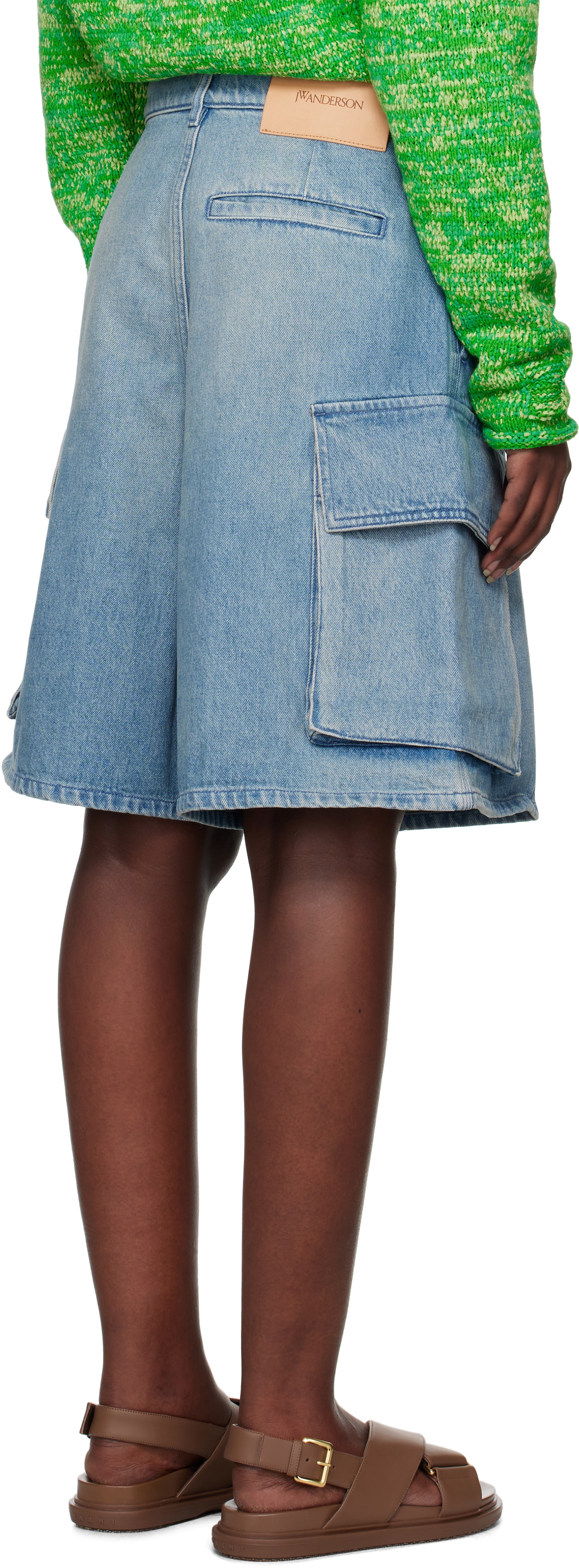 JW Anderson Blue Cargo Denim Shorts