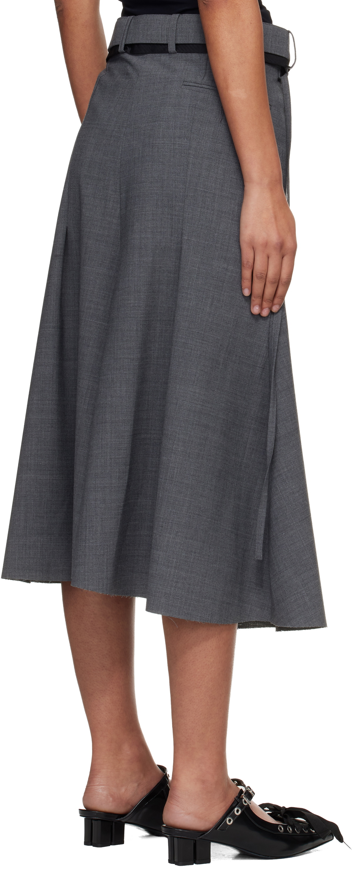 Ottolinger Gray Strapped Business Midi Skirt
