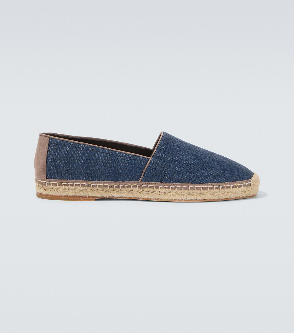 Brunello Cucinelli Suede-trimmed canvas espadrilles