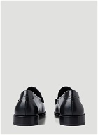 Logo Plaque Penny Loafers in Black