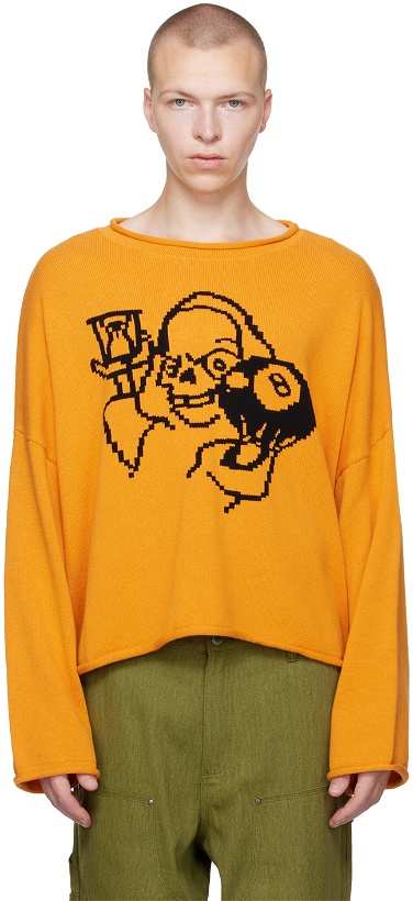 Photo: Brain Dead Orange Tough Luck Sweatshirt