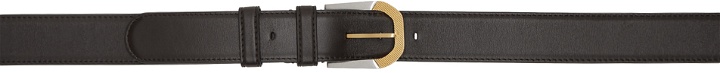 Photo: The Row Brown Art Deco Box Calf Leather Belt