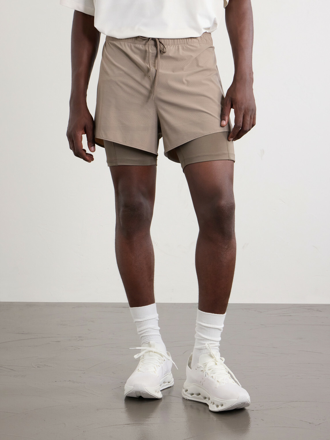 On - Erewhon 2-in-1 Straight-Leg Layered Recycled-Shell Shorts - Brown