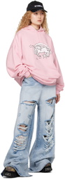 VETEMENTS Pink Unicorn Hoodie