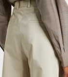 The Frankie Shop Marfa pleated cotton Bermuda shorts