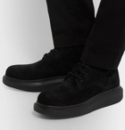Alexander McQueen - Exaggerated-Sole Suede Boots - Black