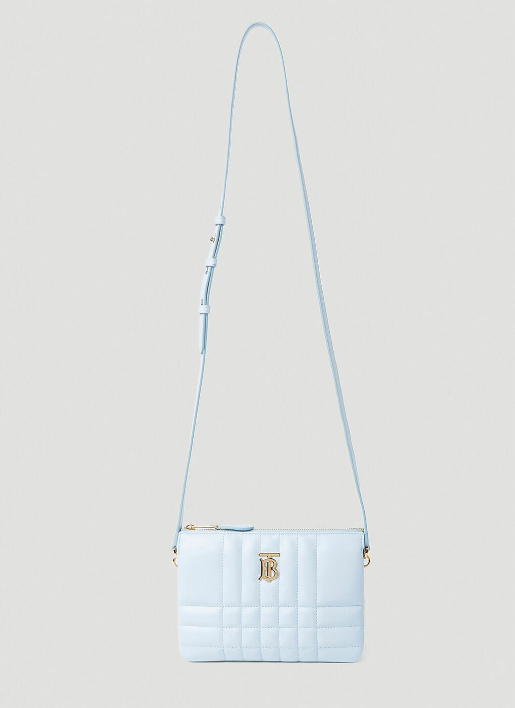 Burberry Blue Lola Double Pouch Bag In Pale Blue