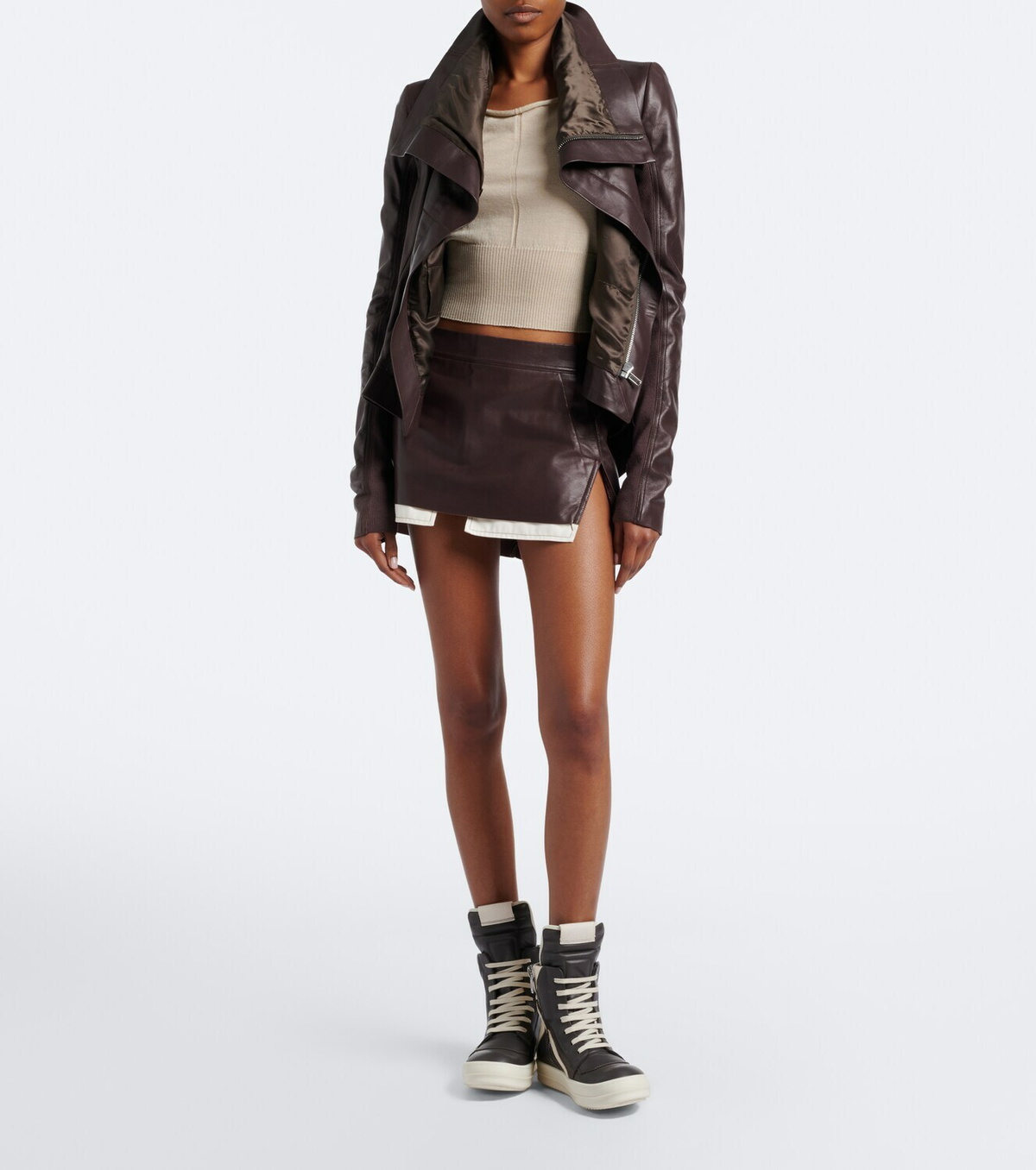 Rick Owens Geobasket leather sneakers
