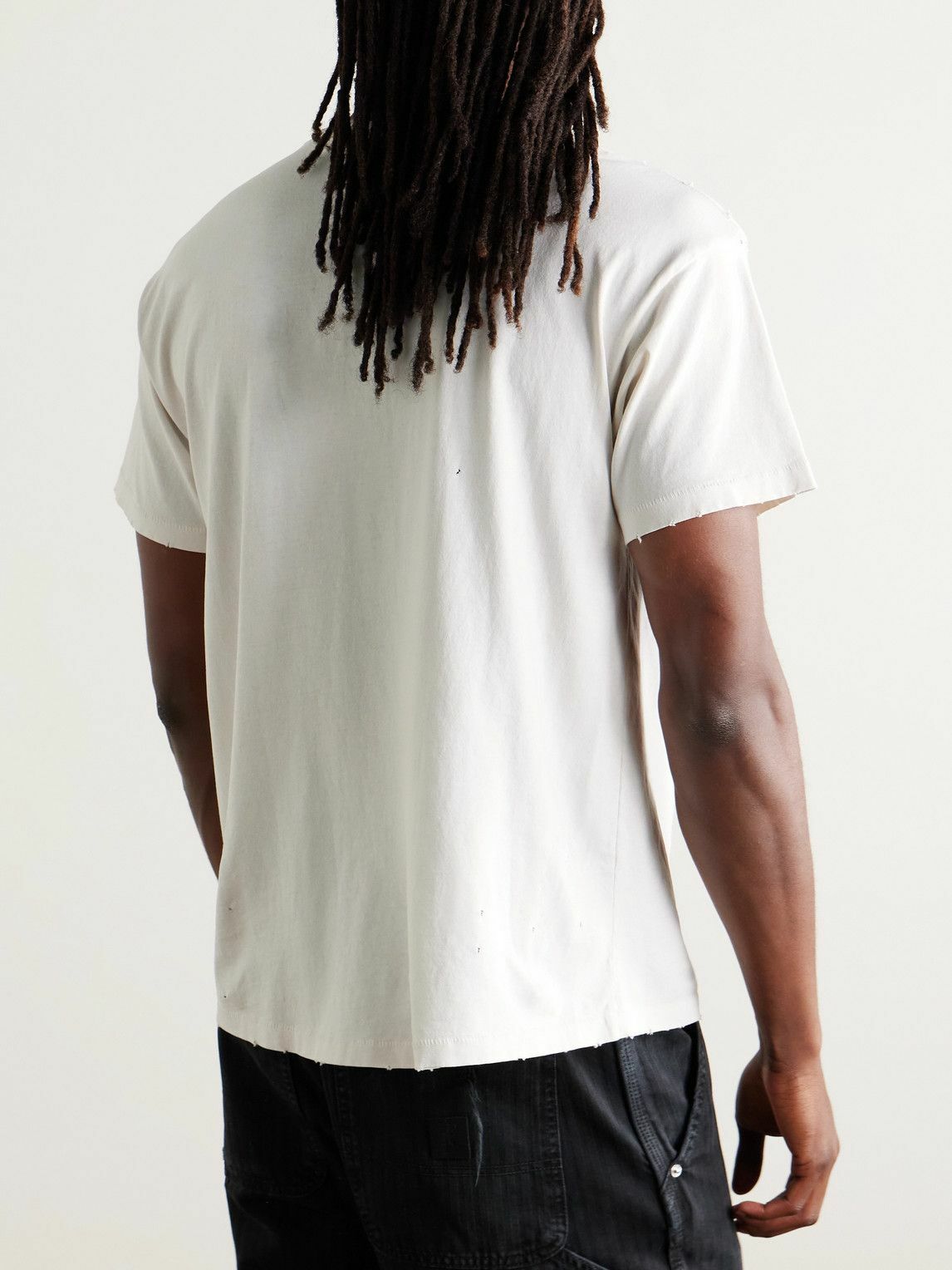 Enfants Riches Déprimés - Distressed Logo-Print Cotton-Jersey T