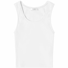 WARDROBE.NYC Women's Crop Tank Top in White