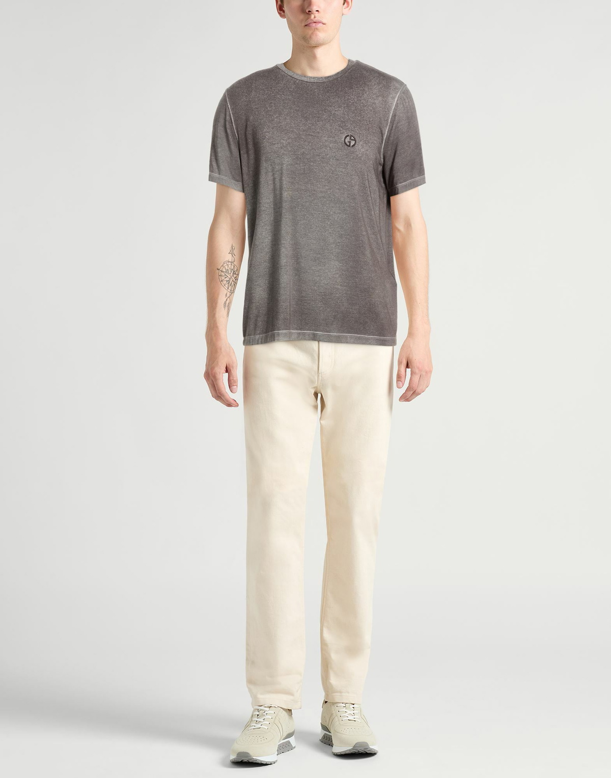 Giorgio Armani Mens T-shirt in Grey