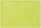 Bottega Veneta Green Intreccio Card Holder