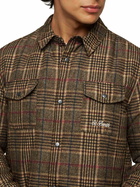 MC2 Saint Barth Technic Fabric Overshirt Chalet With Prince Of Wales Print