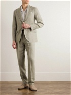 Brunello Cucinelli - Herringbone Linen Suit - Neutrals