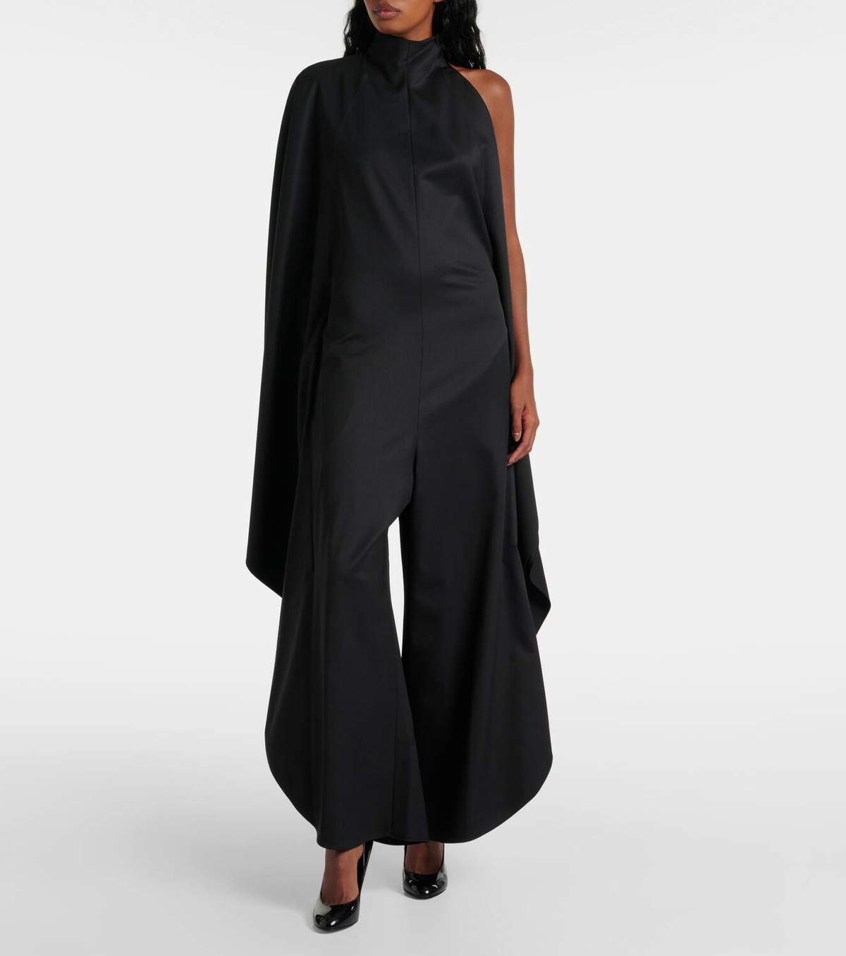 Alaïa Open-back wool grain de poudre jumpsuit