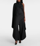 Alaïa Open-back wool grain de poudre jumpsuit