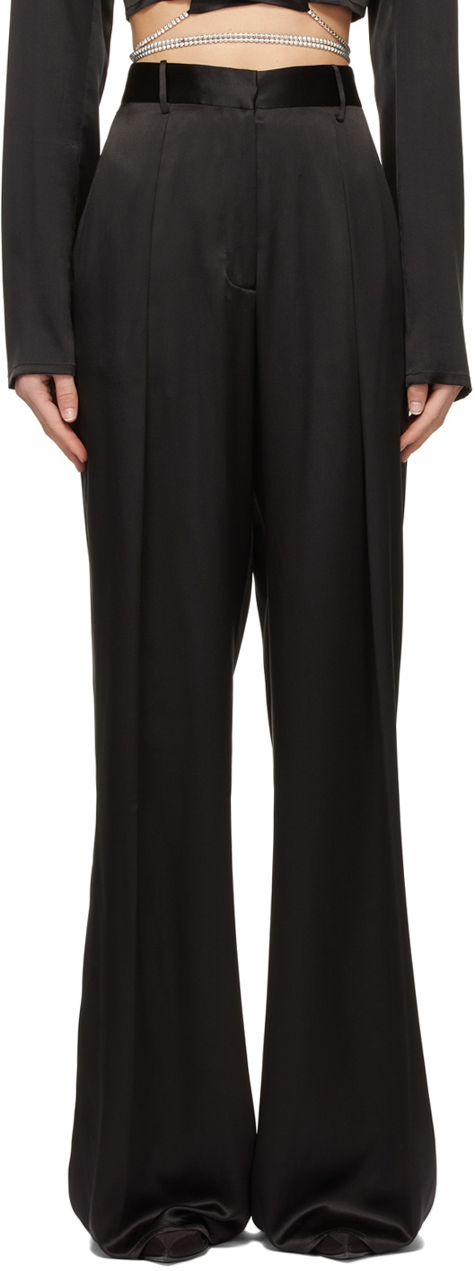 Buy SriSaras Women's Regular Fit Silk Pants/Trousers (L, Black) at Amazon.in