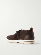 Loro Piana - 360 Flexy Leather-Trimmed Knitted Wish® Wool Sneakers - Brown