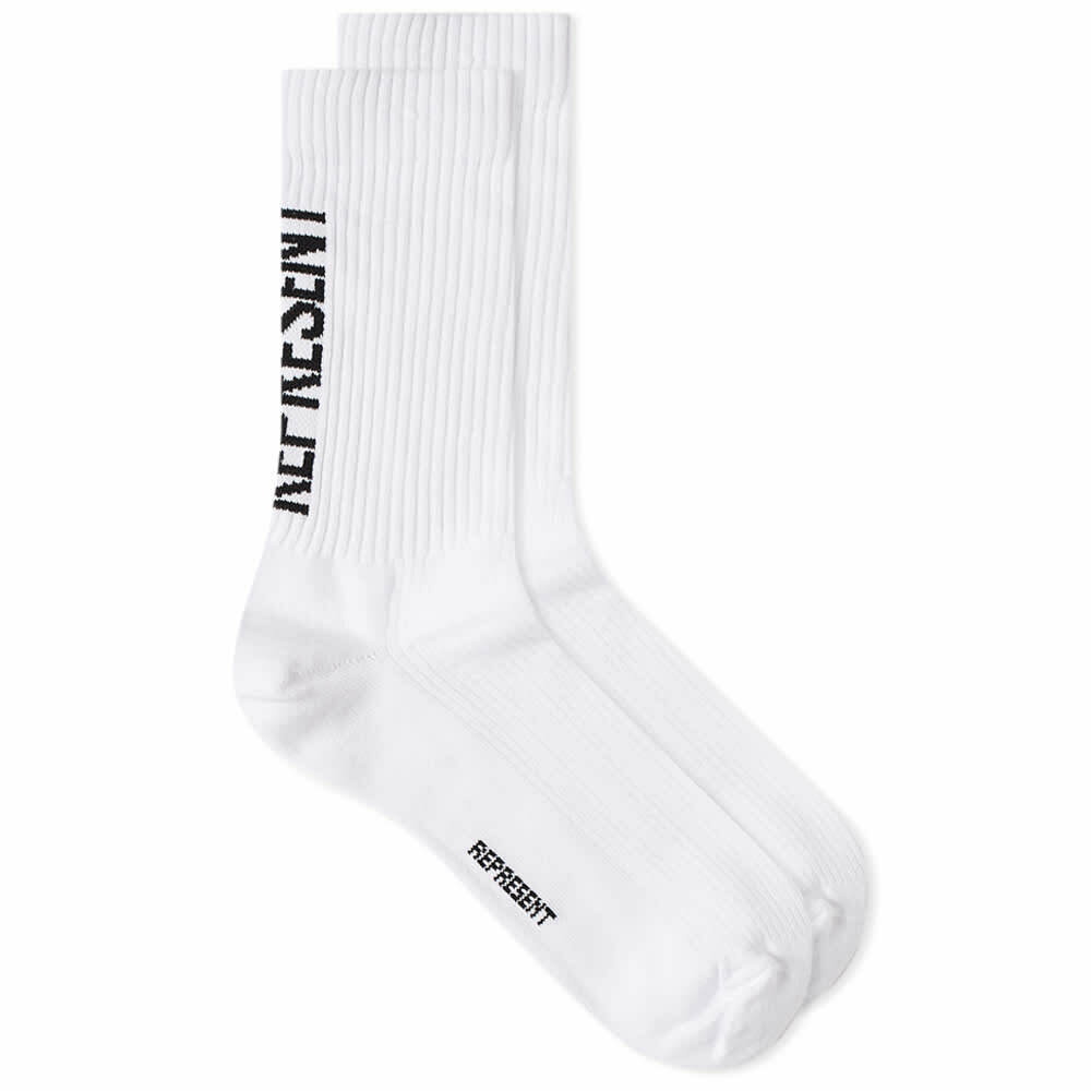 Represent Men's Sock in Optic White Represent