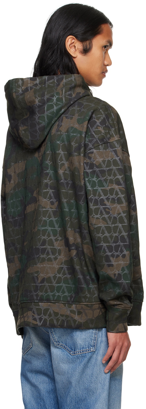 Valentino Khaki Camouflage Hoodie