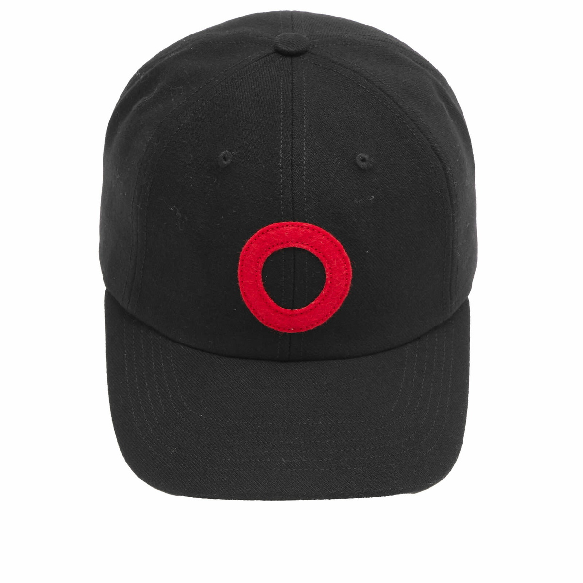 Pop Trading Company Men's O Six Panel Cap in Black 
