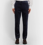 Brunello Cucinelli - Indigo Sea Island Cotton-Corduroy Trousers - Blue