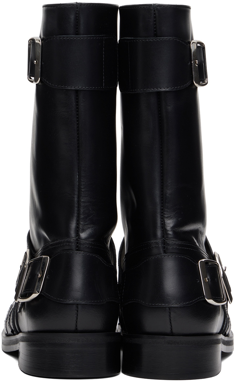 靴 STEFAN COOKE STAR BOOTS 43 Stefan Cooke Star Biker Boots | Black | FARFETCH