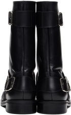 Stefan Cooke Black & Silver Star Biker Boots
